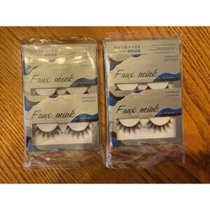 2x Bepholan 3 PACK Faux Mink 3D Super Fluffy Natural Look Fake Eyelashes 6 Total